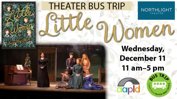 Join us for a bus trip to the Northlight Theatre in Skokie on Wednesday, December 11 from 11 AM to 5 PM